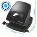 Leitz NeXXt Recycle 2 Hole Punch 5003 CO2 Compensated 45% Recycled Plastic 30 Sheets Black