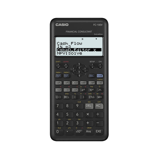 Casio Financial Calculator FC 100V-2 Digit Display Black