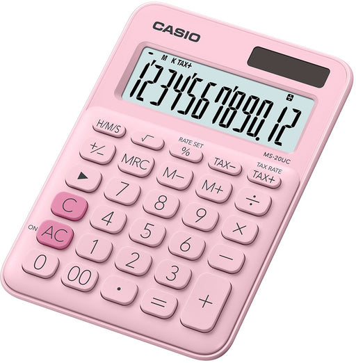 Casio Calculator MS-20 UC Digit Display Pink
