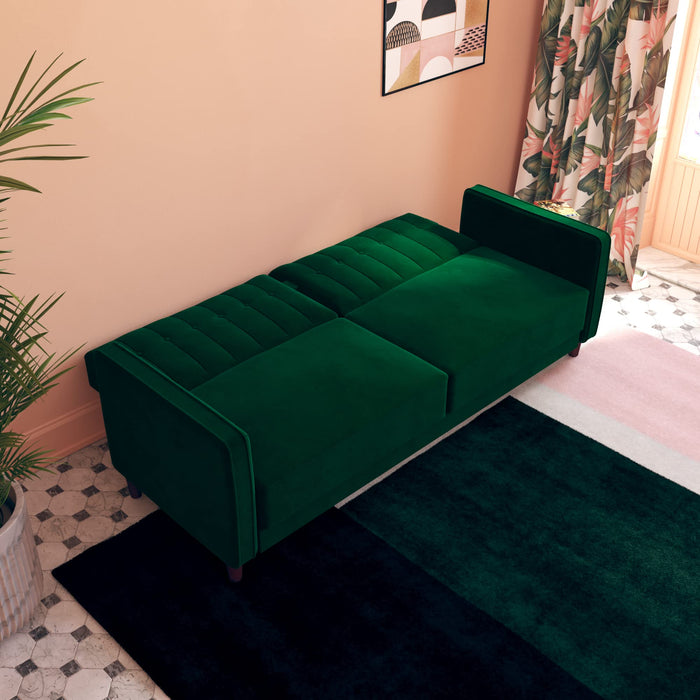DOREL HOME 3 Seat Sofa GREEN Velvet 2,070.10 (W) x 863.30 (D) x 863.30 (H) mm