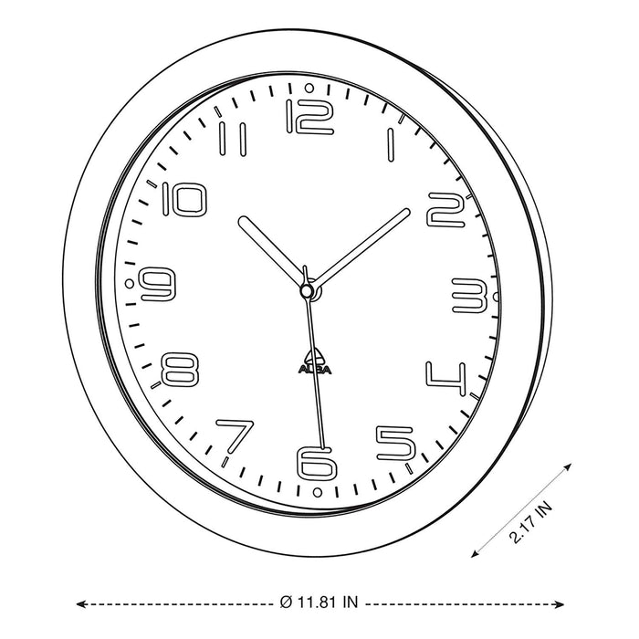 Alba Analog Wall Clock HORNEW V 30 x 5.5cm Green