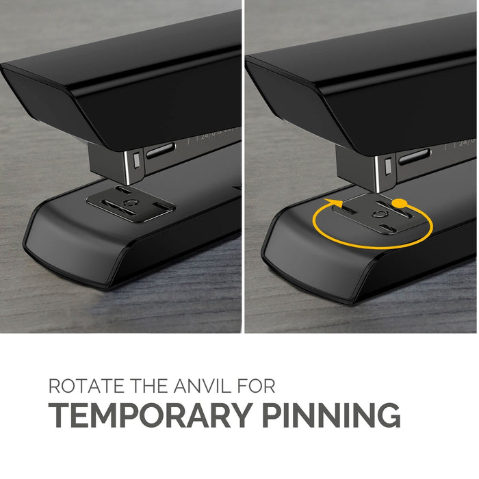 Fellowes LX820 Stapler 24/6, 26/6 Black 20 Sheets Metal, Plastic