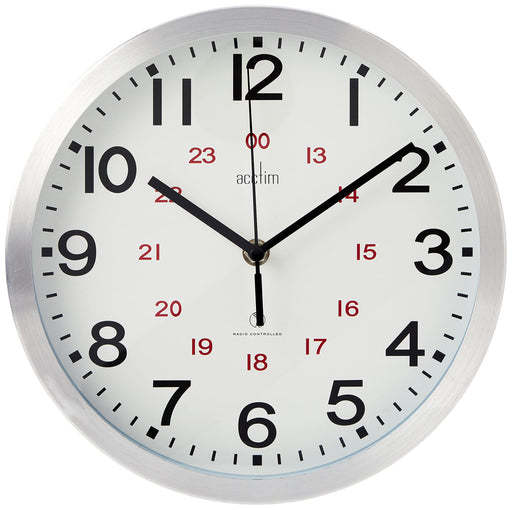 Acctim Wall Clock 74457 25 x 25 x 4.4 x 25 cm Brushed Aluminium