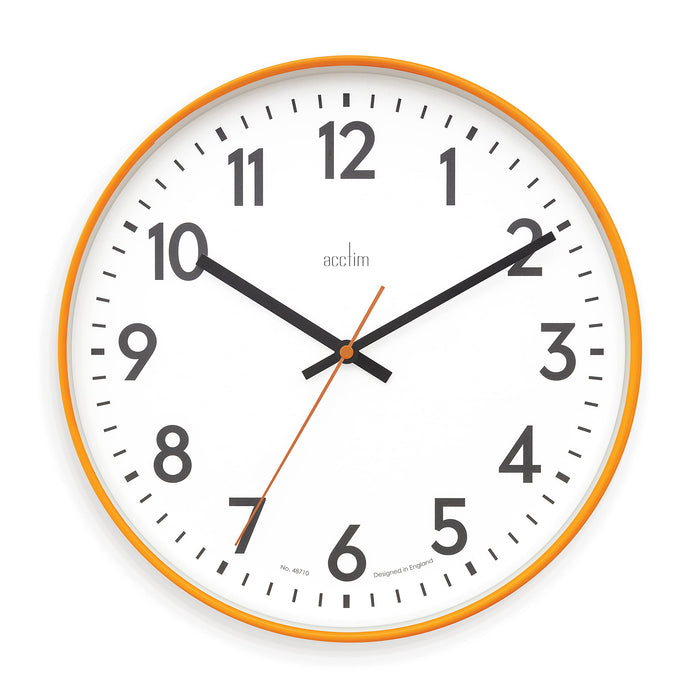 Acctim Analog Clock Orange 30 x 30 x 3.8 x 30 cm