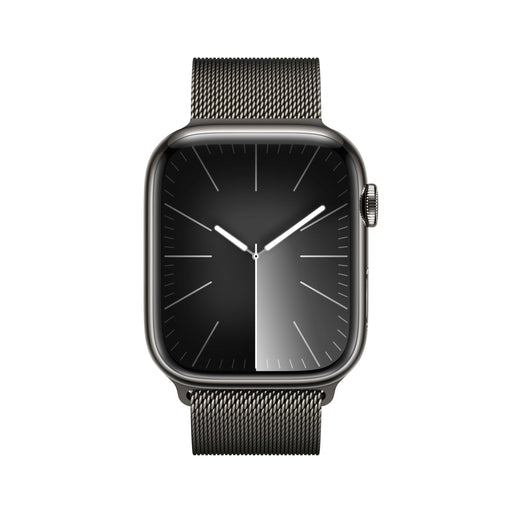 Apple Watch Series 9 (GPS + Cellular) - 45 mm - graphite stainless steel - smart watch with milanese loop - 64 GB - Wi-Fi, LTE, UWB, Bluetooth - 4G - 51.5 g