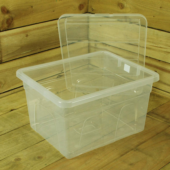 Whitefurze Spacemaster Storage Box + Lid 32 L Transparent 45 x 37 x 26 cm