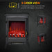 HOMCOM Electric Fireplace ABS (Acrylonitrile Butadiene Styrene), Steel, Tempered Glass UK