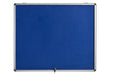 Bi-Office Enclore Fire Retardant Lockable Notice Board Non Magnetic 12 x A4 Wall Mounted 95.3 (W) x 92.4 (H) cm Red