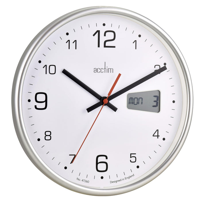 Acctim Analog Clock White 26.7 x 26.7 x 4.4 x 26.7 cm