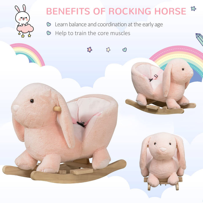 HOMCOM Rocking Horse 330-112 500 mm 330 mm 600 mm Pink