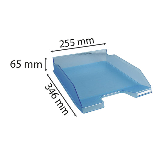 Exacompta Letter Tray Plastic Turquoise 25.5 x 34.6 x 6.5 cm