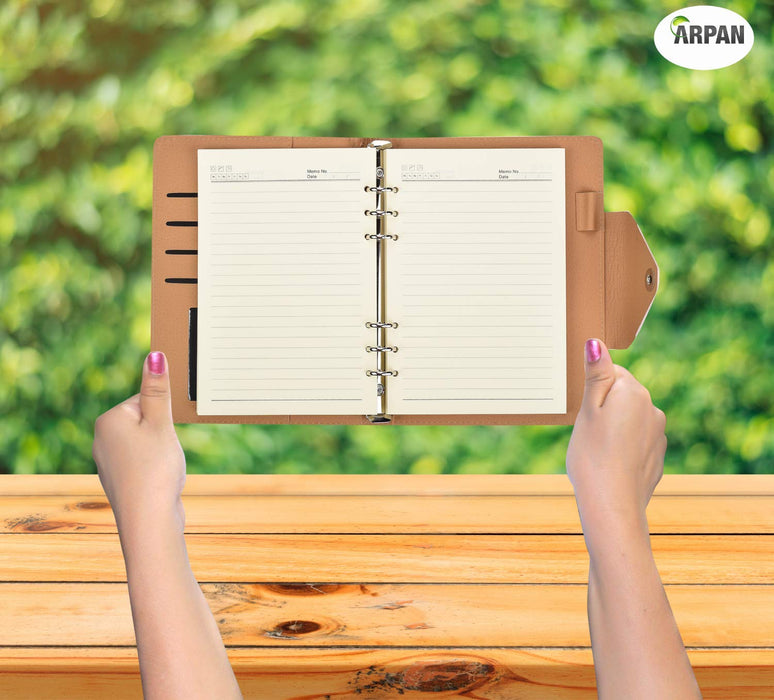 ARPAN Personal Organiser ST-9926 Week to View A5 Portrait Slogan Cream