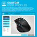 JLab Audio Epic 2400 DPI Wireless Bluetooth Mouse Black