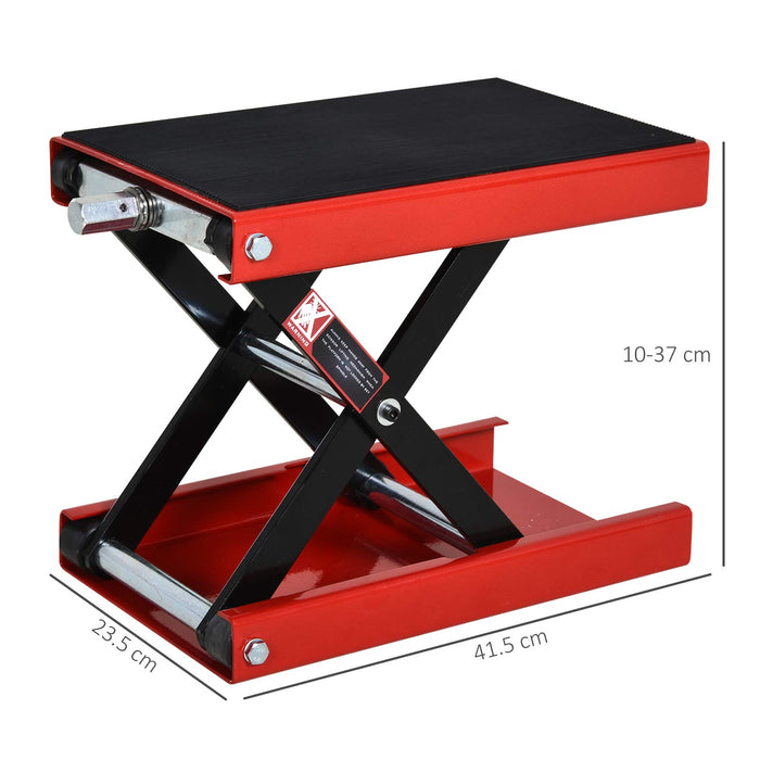 Durhand Motorcycle Lift Stand Steel, Rubber Black and Red 500 kg