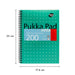 Pukka Pad Notebook Metallic Jotta B5 Ruled Spiral Bound Cardboard Hardback Green Perforated 200 Pages Pack of 3