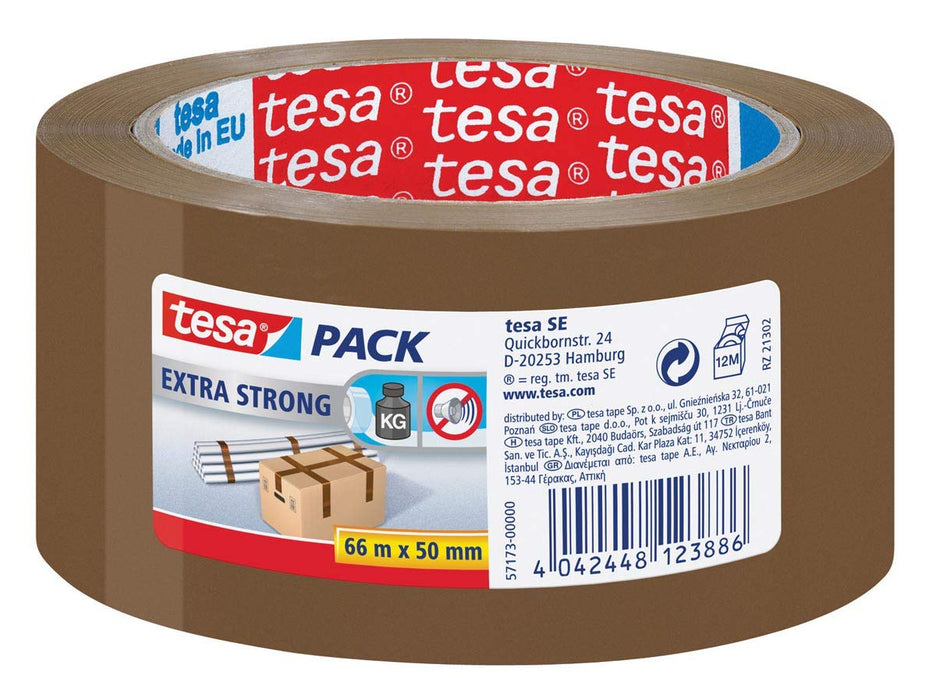 tesapack 57167 Packaging Tape Extra Strong 66 x 50 mm Brown