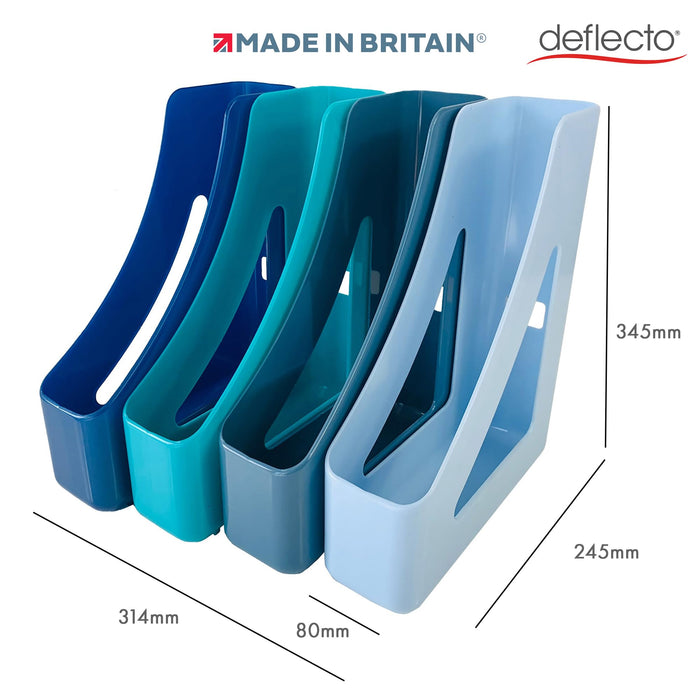 Deflecto Magazine File Cool Breeze Pack of 4