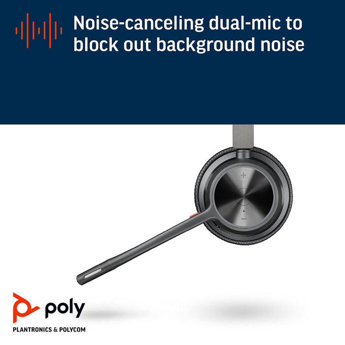 Poly Voyager 4320 USB-C Wireless Headset and Bluetooth BT700 Dongle