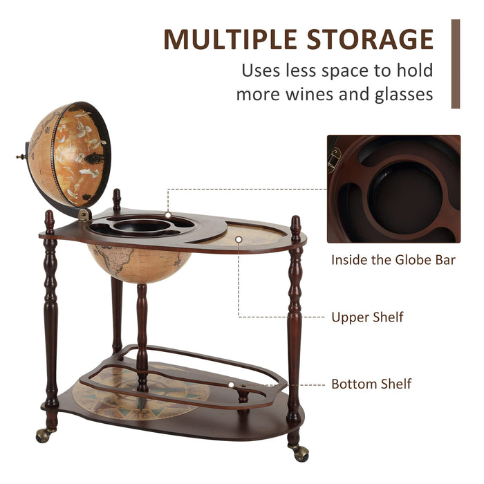 HOMCOM Globe Wine Bar Cart