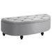 HOMCOM Semi Circle Bench with Rubberwood Legs Grey