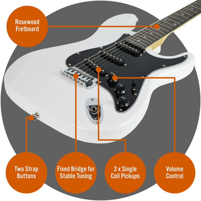 3rd Avenue Electric Guitar Set White
