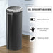 HOMCOM Trash Can Stainless Steel Black 30.5 x 81.5 cm