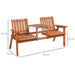 OutSunny Garden Bench Fir Orange 700 x 830 mm Set of 2