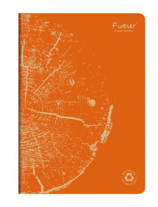 Clairefontaine Forever Recycled A4 Stapled Notebooks 120 Pages 90gsm Feint Ruled Paper Assorted Colours (Pack 5) - 68466C