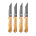 MasterChef Steak Knife Set Stainless Steel, Acacia Wood Brown, Silver 12.5 cm