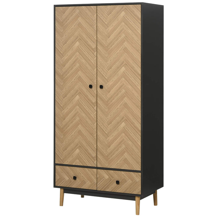 HOMCOM Modern Wardrobe Cabinet Wood