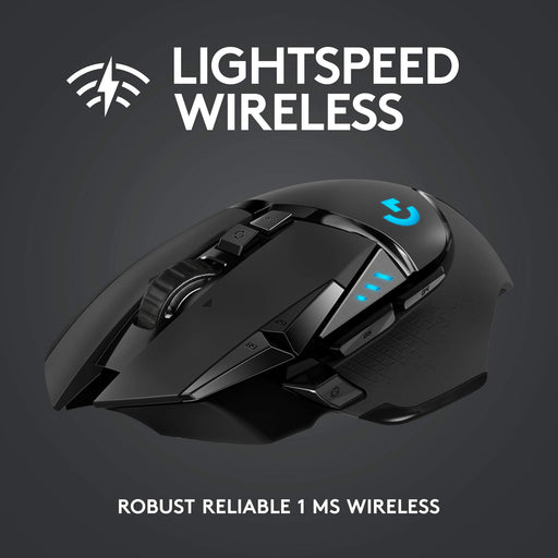 Logitech G G502 25600 DPI LIGHTSPEED Wireless Gaming Mouse Black
