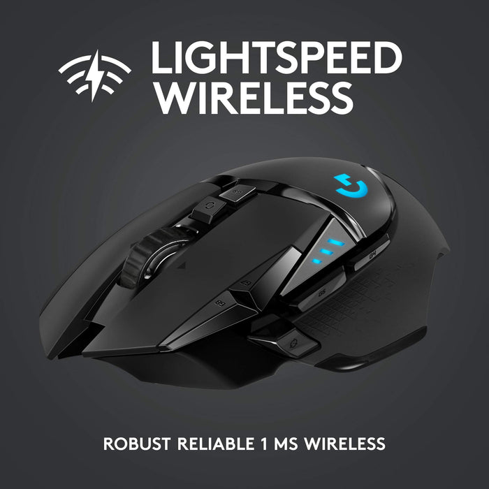 Logitech G G502 25600 DPI LIGHTSPEED Wireless Gaming Mouse Black