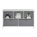 Liberty House Toys Storage Chest 5L-206-POL Steel and Fabric 2+ 1,000 (W) x 300 (D) x 550 (H) mm Grey