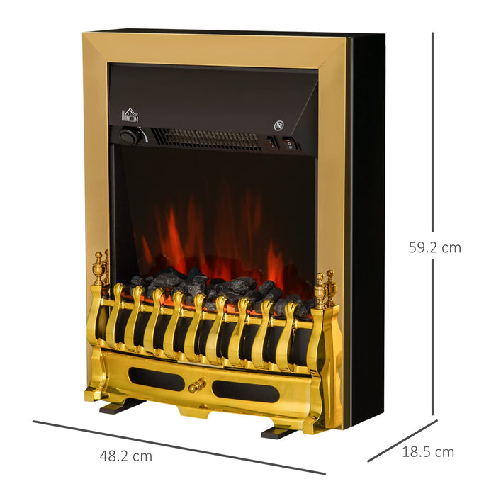 Homcom Modern Electric Fireplace Golden