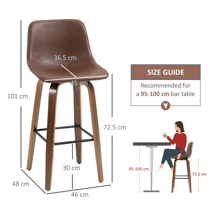 HOMCOM Bar Stool 835-593V70BN Brown