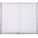 Bi-Office Exhibit Indoor Lockable Notice Board Magnetic 8 x A4 Wall Mounted 96.7 (W) x 70.6 (H) cm White