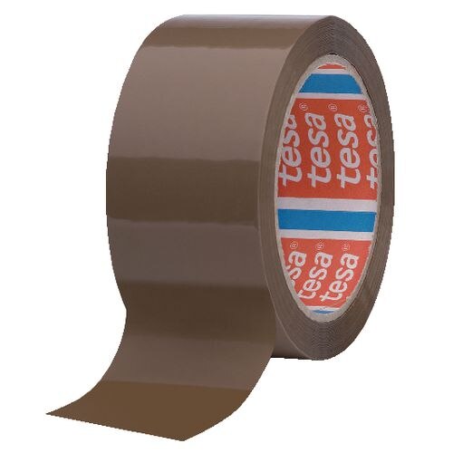 tesapack Tape tesapack Brown 50 mm (W) x 66 m (L) Plastic 4280 6 Rolls