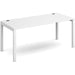 Dams International Rectangular Starter Unit Single Desk with White Melamine Top and White Frame 4 Legs Connex 1600 x 800 x 725mm