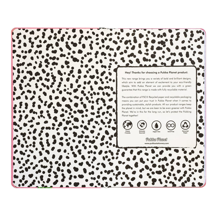 Pukka Notebook Ruled Glued 2mm Greyboard with 150gsm Paper Hardback Pink 192 Pages