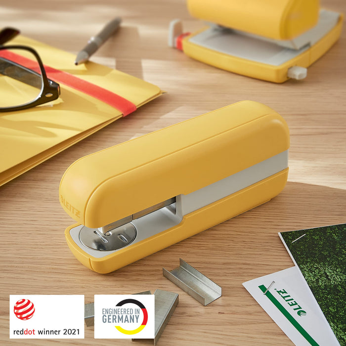 Leitz Stapler 55670019 Full strip 26/6 Warm Yellow Metal with plastic housing, metal mechanical parts