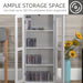 HOMCOM Storage Unit MDF (Medium-Density Fibreboard) White 45.7 x 25 x 103.4 cm