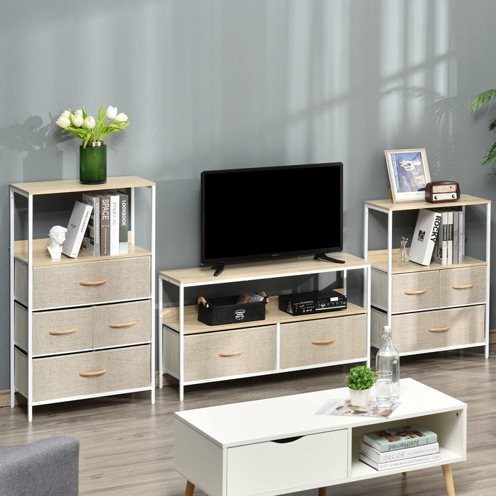 Homcom TV Stand Maple Wood-Effect 290 x 560 mm