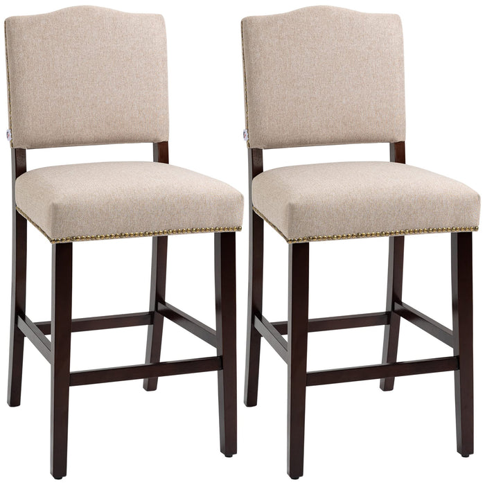 HOMCOM Bar Stool 835-745V70BG Beige