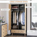 HOMCOM Modern Wardrobe Cabinet Wood