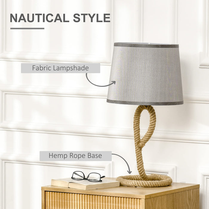 HOMCOM Table Lamp Grey