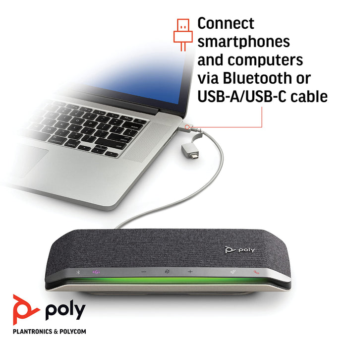 POLY Sync 40-M USB-A USB-C Bluetooth Microsoft Teams Certified Speakerphone