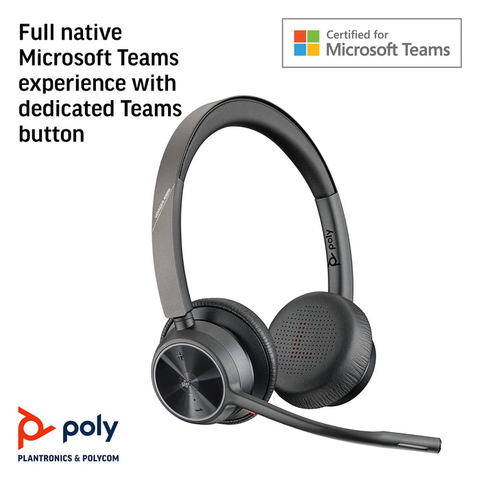 Poly Voyager 4320-M USB-A Bluetooth Microsoft Teams Certified Headset
