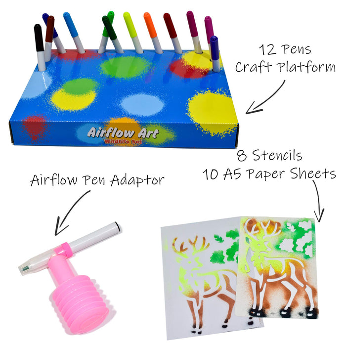Airflow Art - Wildlife Set Air Flow Pens Playset