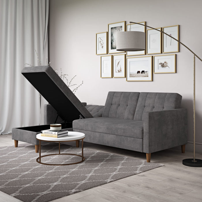 DOREL HOME 3 Seat Sofa GREY CHENILLE Chenille 2,133.60 (W) x 825.50 (D) x 1,536.70 (H) mm