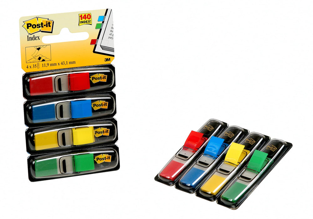 Post-it Index Flags Mini Assorted Plain Not perforated Special format Pack of 6